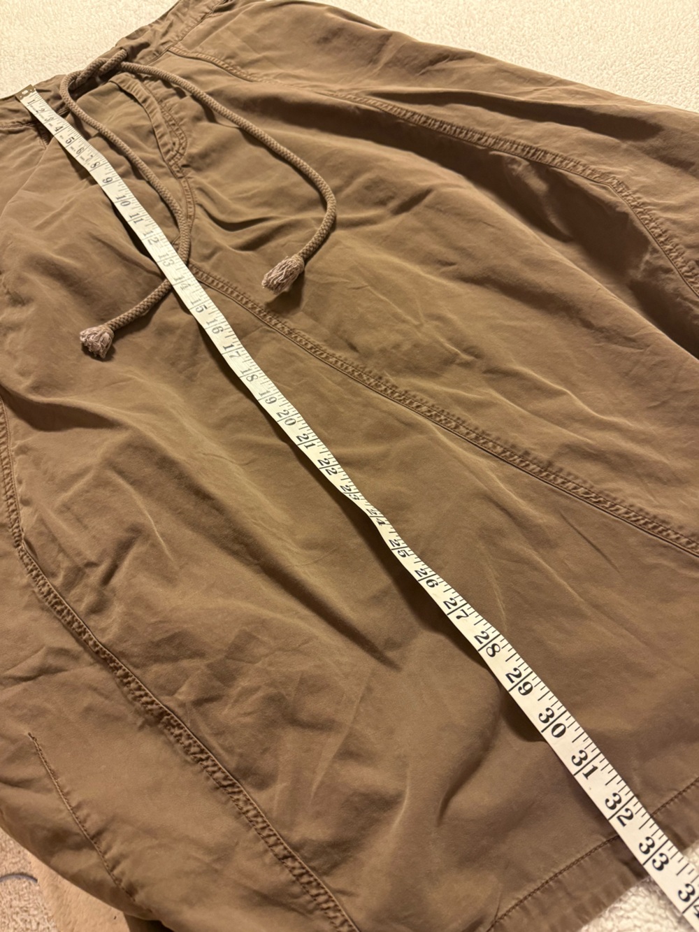 Free People Willow Poplin Midi Maxi Skirt Brown Utility Boho Parachute - Picture 10 of 14